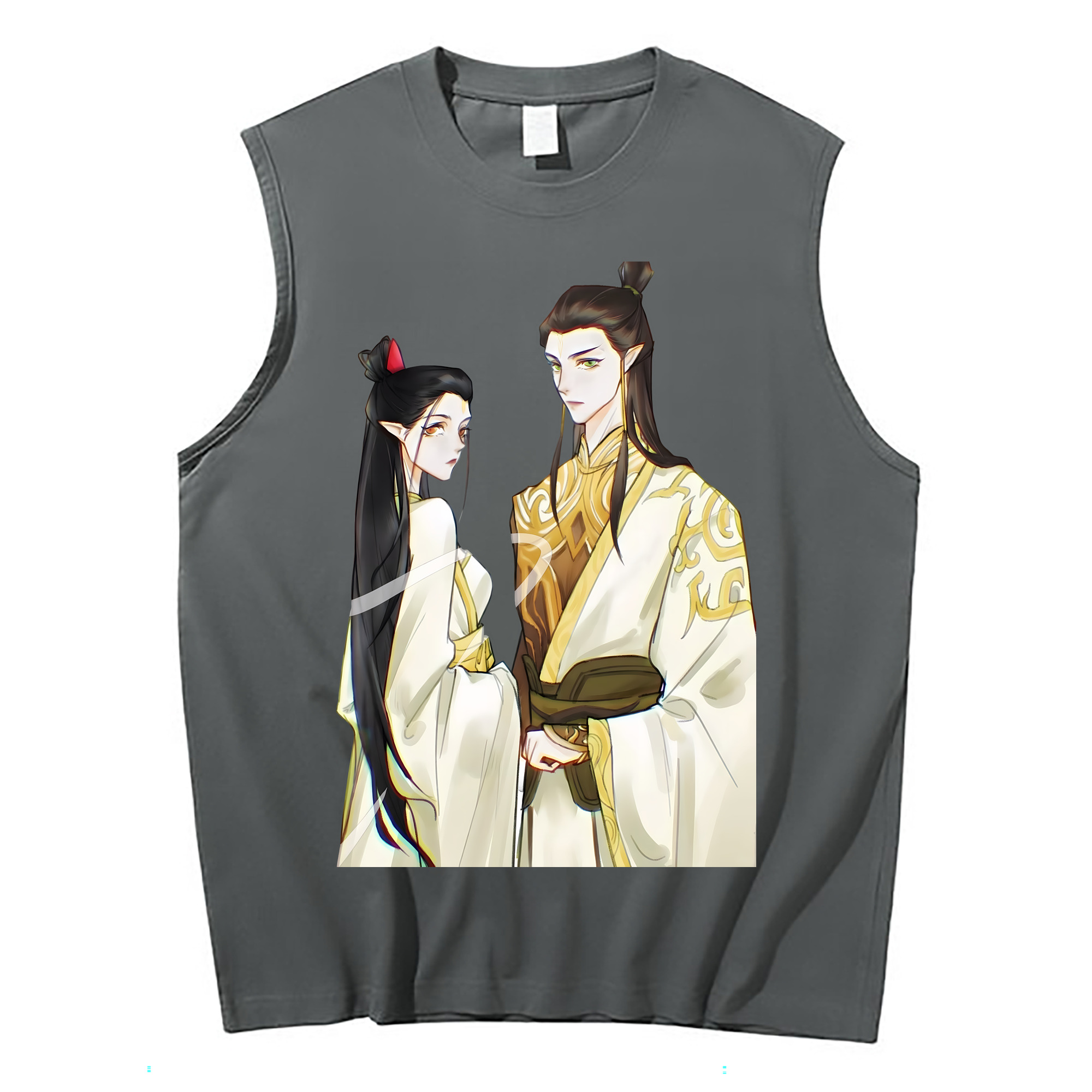 （画像用） Ne Zha 2 ナタ 魔童の大暴れ コットン100％タンクトップ（フロントプリント）